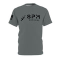 Load image into Gallery viewer, SPM Defense Evaluator Tactical Tee — American Flag Sleeve Military-Inspired Shirt